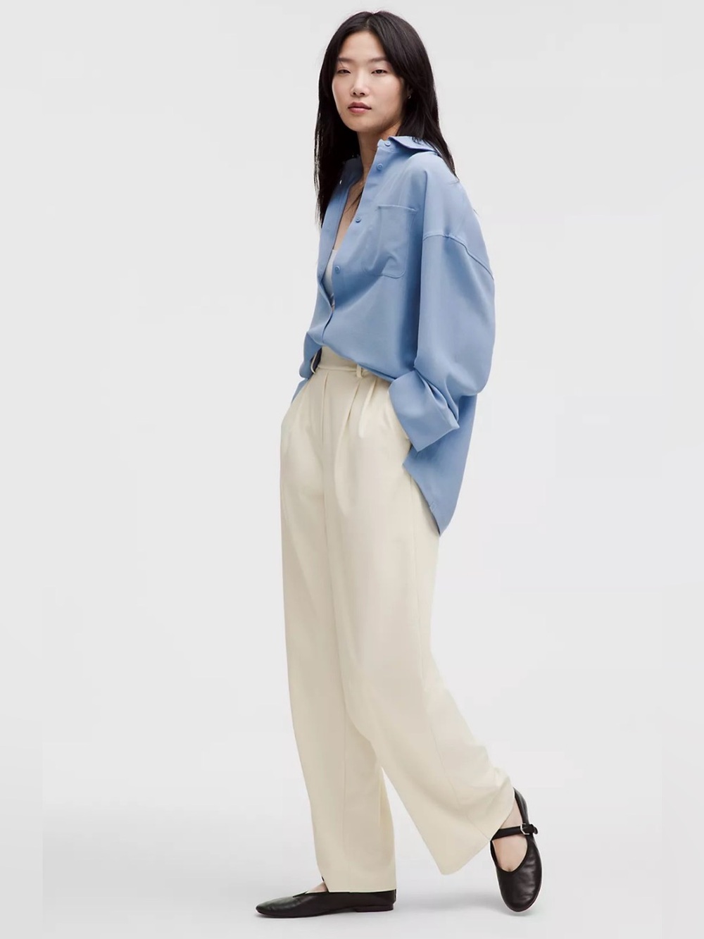 Lululemon Daydrift High-Rise Wide-Leg Trouser Regular Light Ivory (LTIV) Small